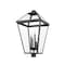 Z-Lite Talbot 4 Light Outdoor Post Mount Fixture, Black & Clear Beveled 579PHXLXR-BK - alternate 8